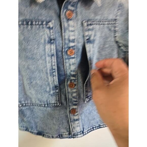 WONDER NATION Jacket 2T Blue Denim Button Up Coat Kids Boys - Picture 7 of 14